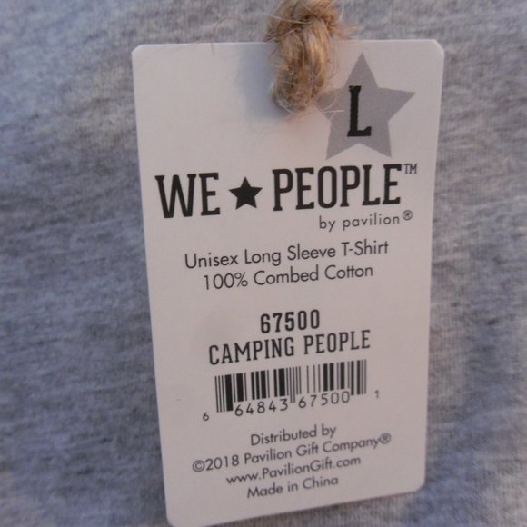 WE PEOPLE LONG SLEEVE GREY SHIRT THAT STATES"LFE IS BETTER WHEN YOU ARE CAMPING" - Picture 8 of 9